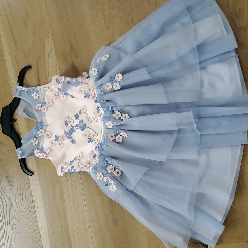 Light blue and pink dress
